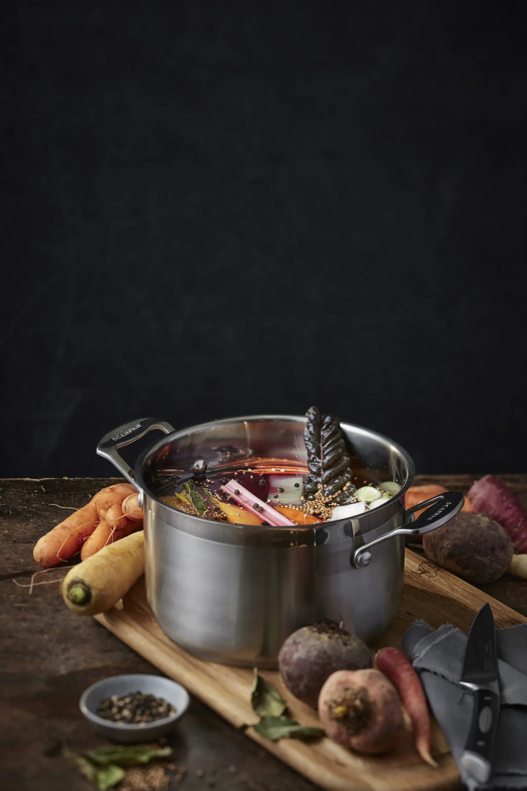 SCANPAN Topfsortiment>22 cm/4,5 L Kochtopf mit Deckel - Impact