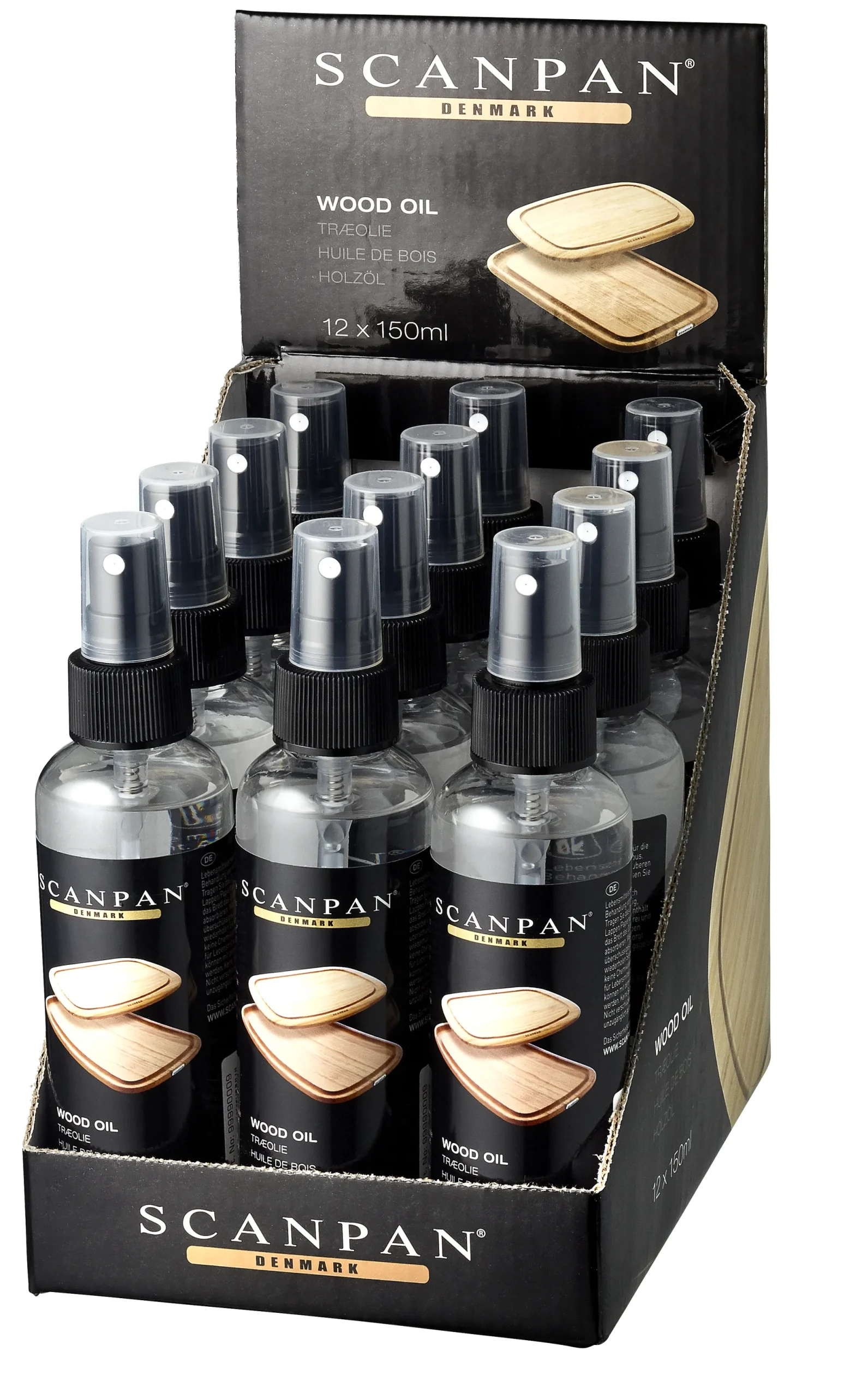 SCANPAN Messerzubehör|Reinigung Und Pflege>Holzpflegeöl mit Pumpflasche, 12x150 ml
