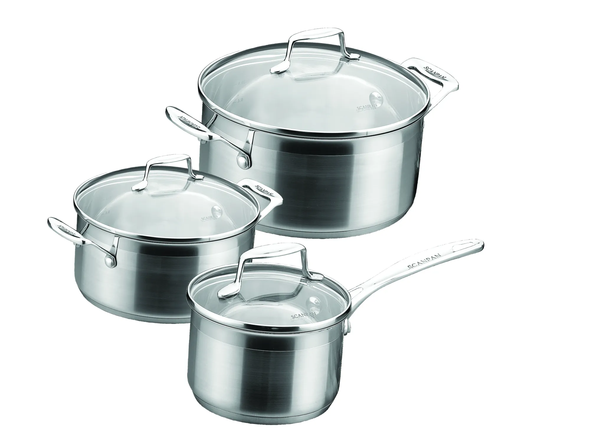 SCANPAN Topfsortiment|Stielkasserollen>3-tlg. Kochtopf-Set - Impact