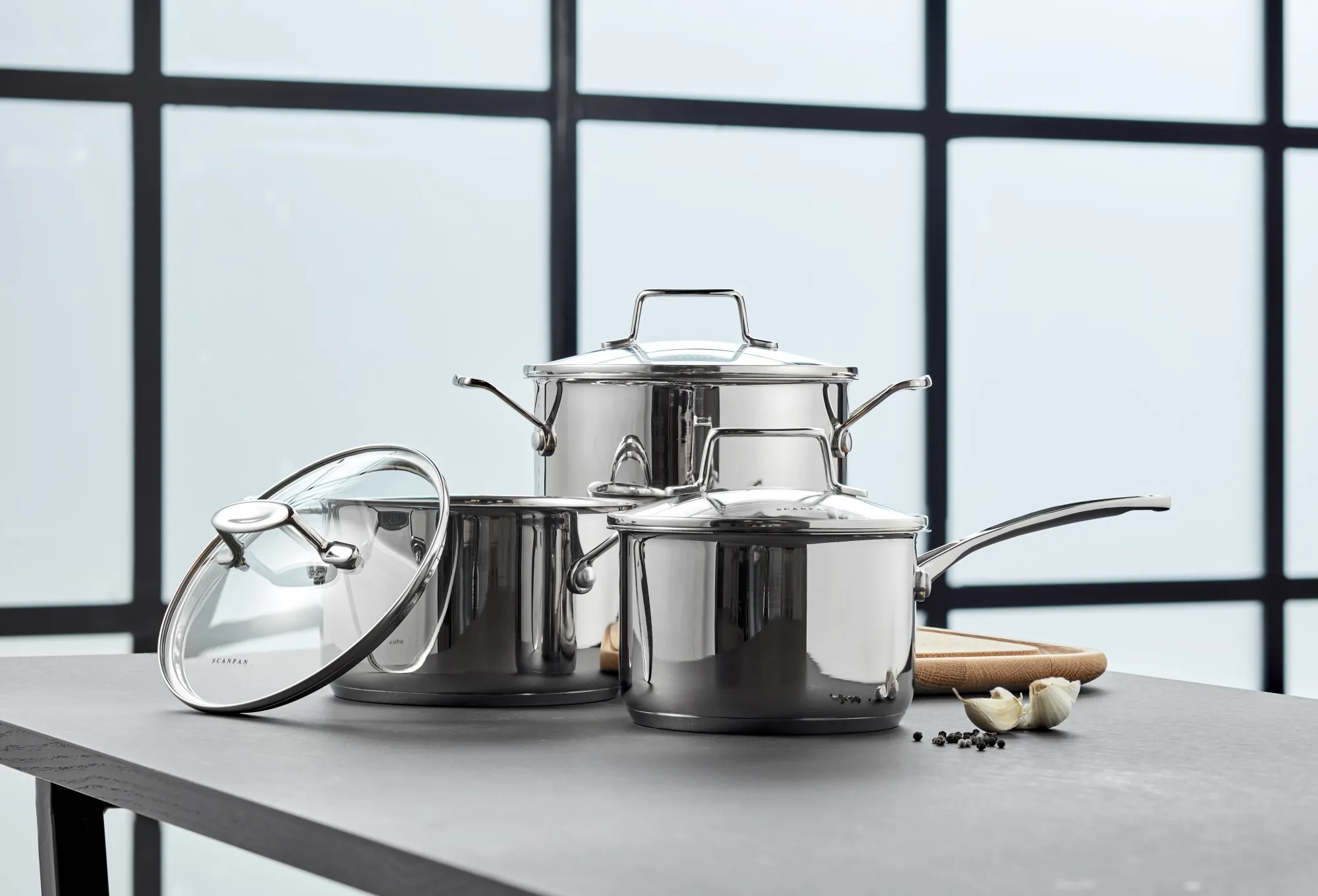 SCANPAN Topfsortiment|Stielkasserollen>3-tlg. Kochtopf-Set - Impact
