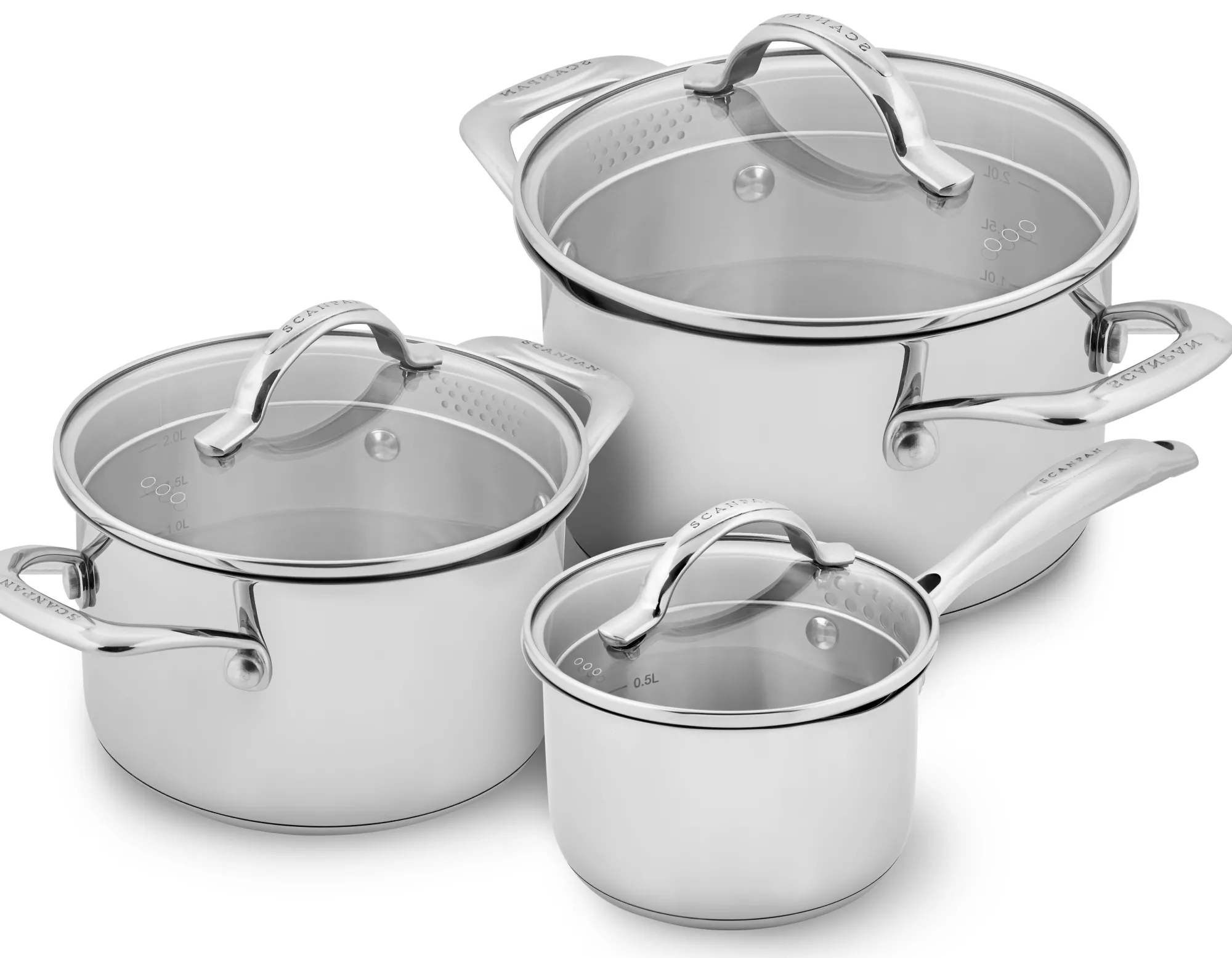 SCANPAN Topfsortiment|Topf-sets>3-tlg. Kochtopf-Set mit Deckeln - STS